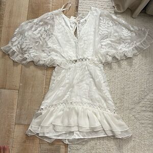 NWT Saints + secrets white mini dress